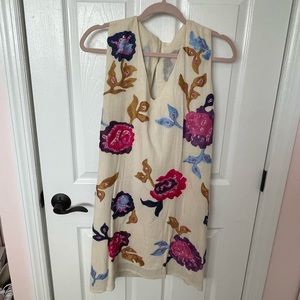 Free People Floral Embroidered Dress